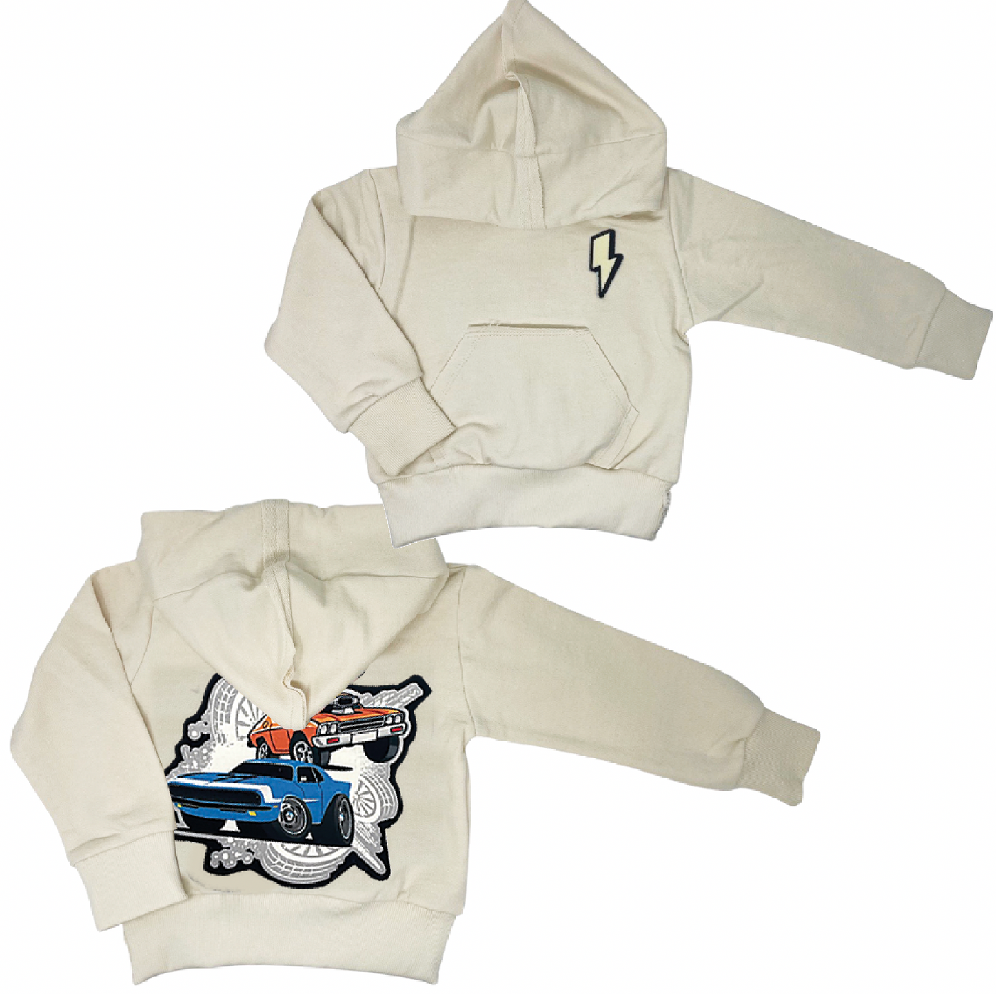 Speed Racer Cream Pullover - Unisex for Boys and Girls