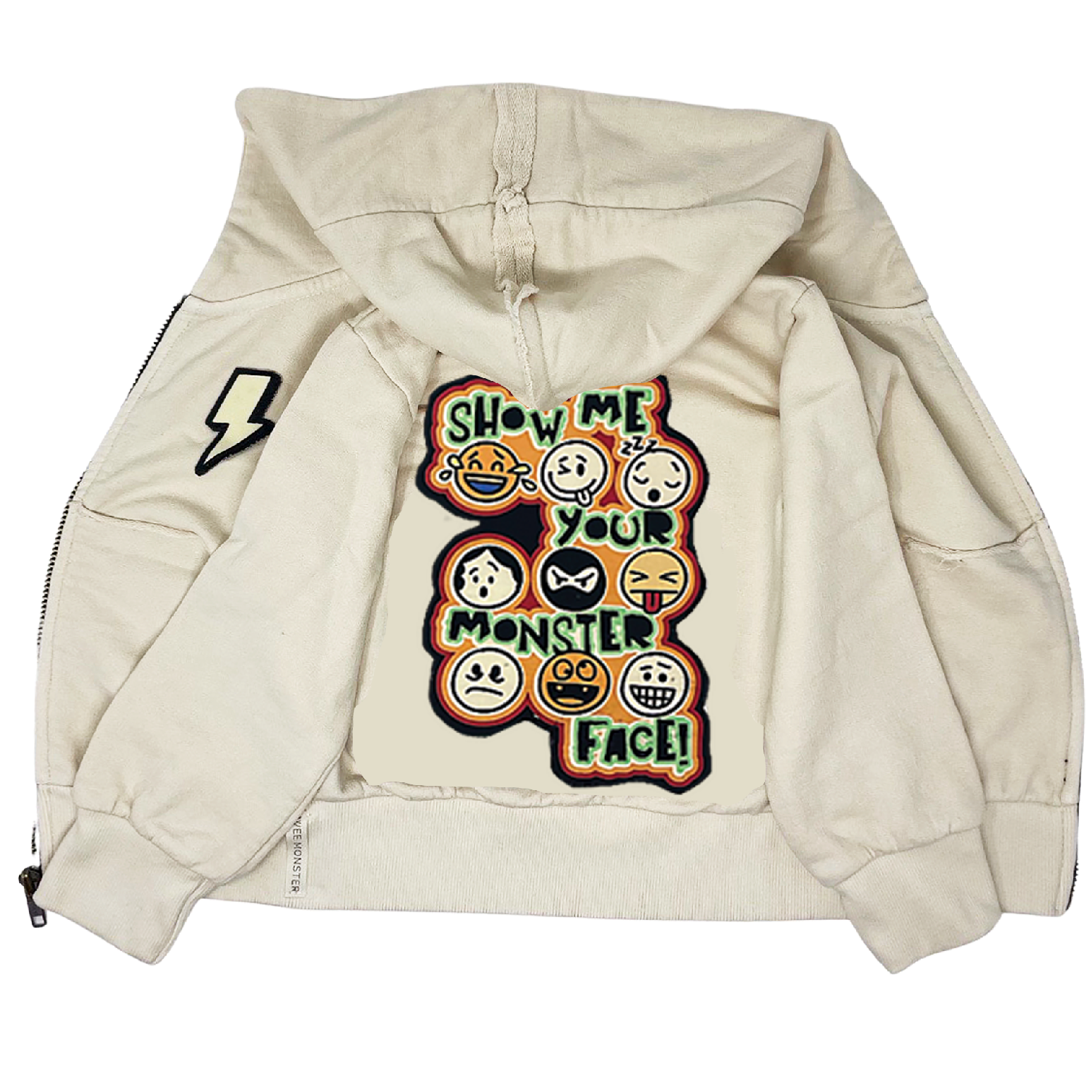 Cream zip 2025 hoodie women's