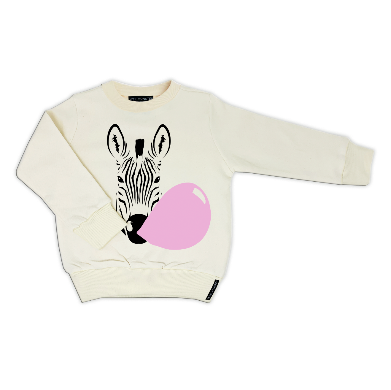 Zebra Balloon Cream Sweatshirt - Unisex for Boys and Girls