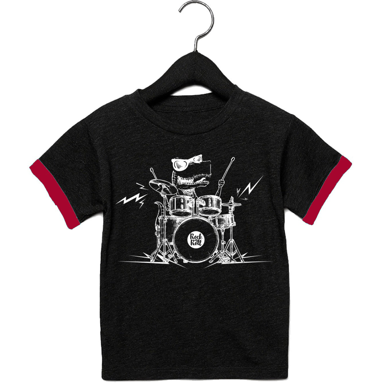 Dino Black Tee - Unisex for Boys and Girls