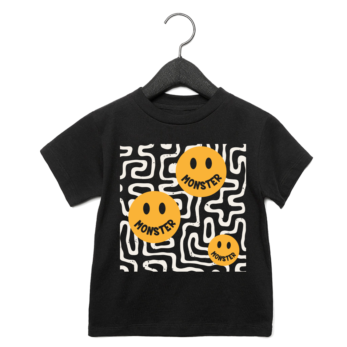 MONSTER Black Tee - Unisex for Boys and Girls
