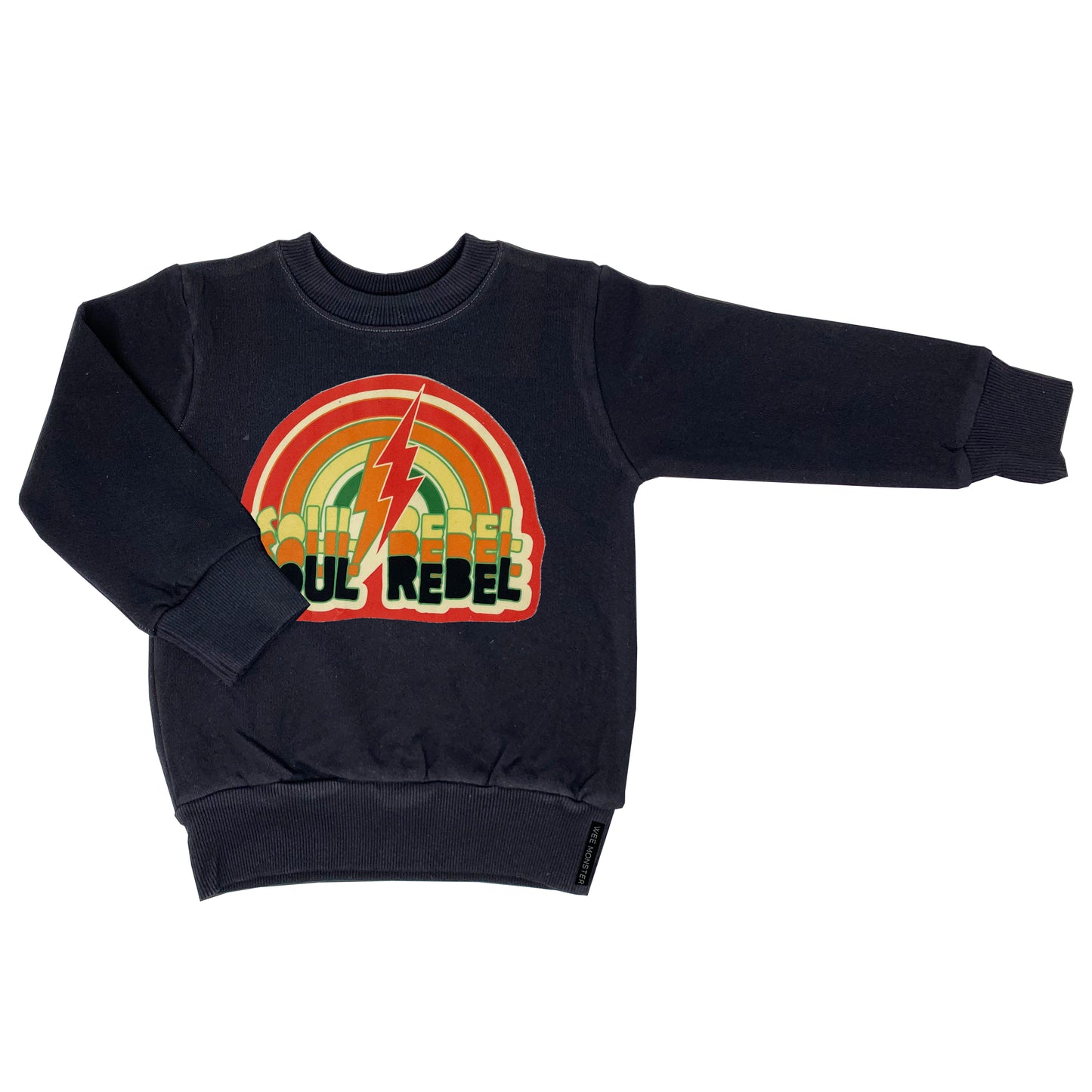 Soul Rebel Black Sweatshirt - Unisex for Boys and Girls