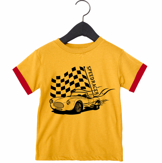 Speed Racer Yellow Tee - Unisex for Boys and Girls