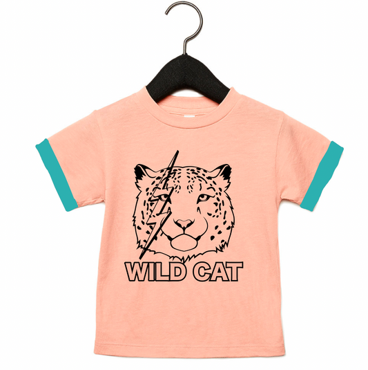 Wild Cat Blush Tee - Unisex for Boys and Girls