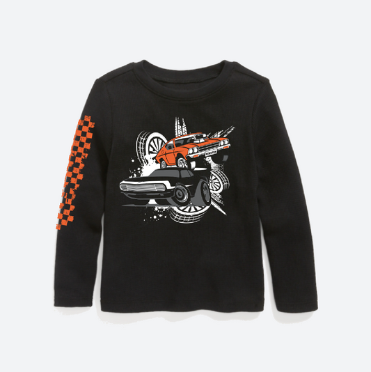 Speed Racer Black Long Sleeve - Unisex for Boys and Girls
