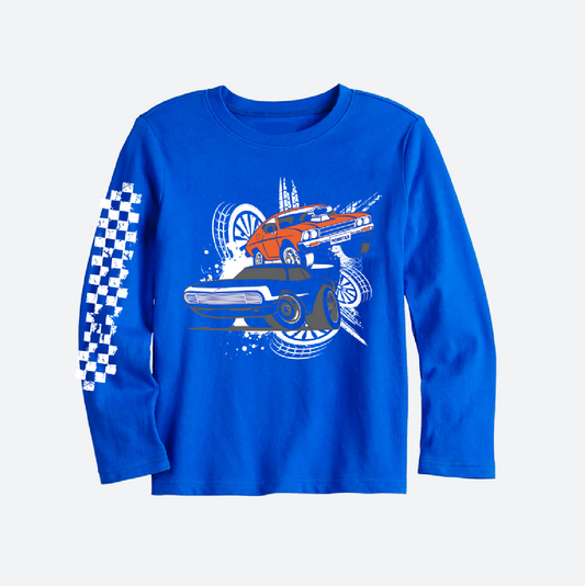 Speed Racer Blue Long Sleeve - Unisex for Boys and Girls