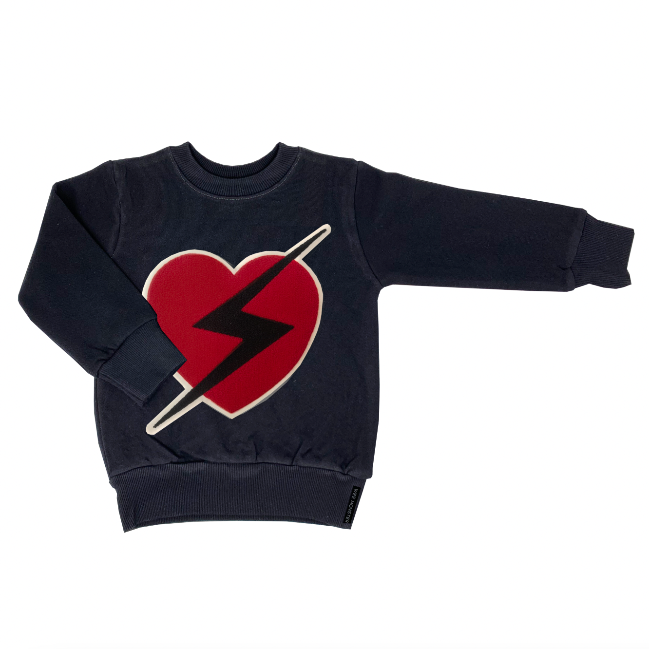 Heart Black Sweatshirt - Unisex for Boys and Girls