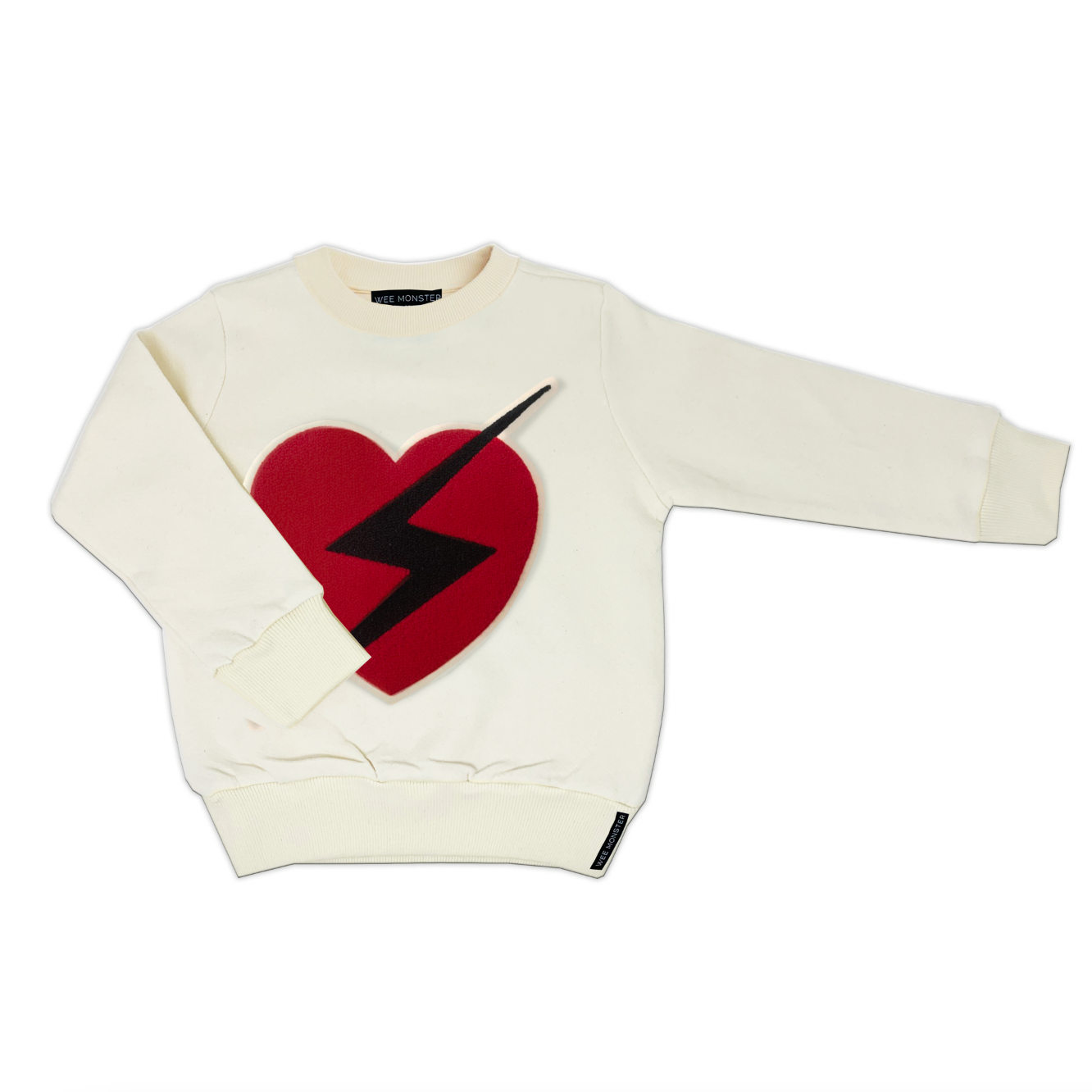 Heart Cream Sweatshirt - Unisex for Boys and Girls