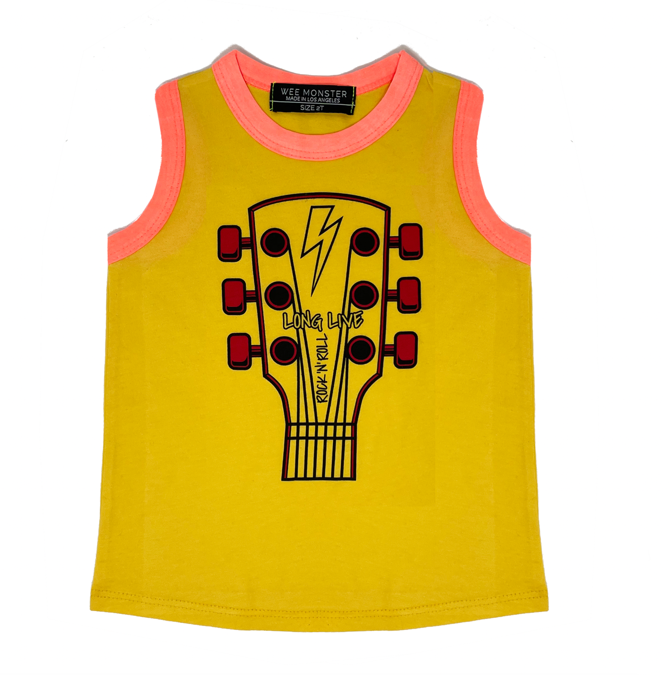 Guitar Yellow Tank - Unisex for Boys and Girls