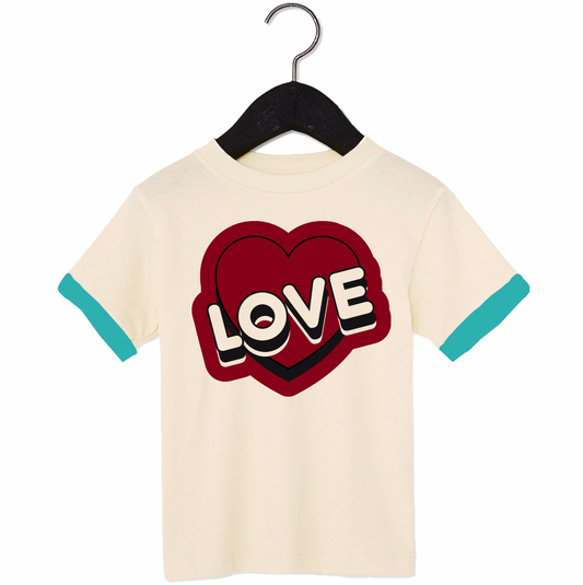 LOVE Cream Tee - Unisex for Boys and Girls