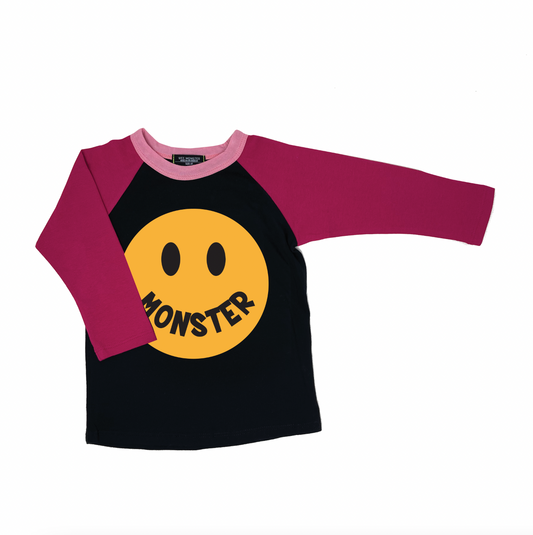 MONSTER Violet Raglan - Unisex for Boys and Girls