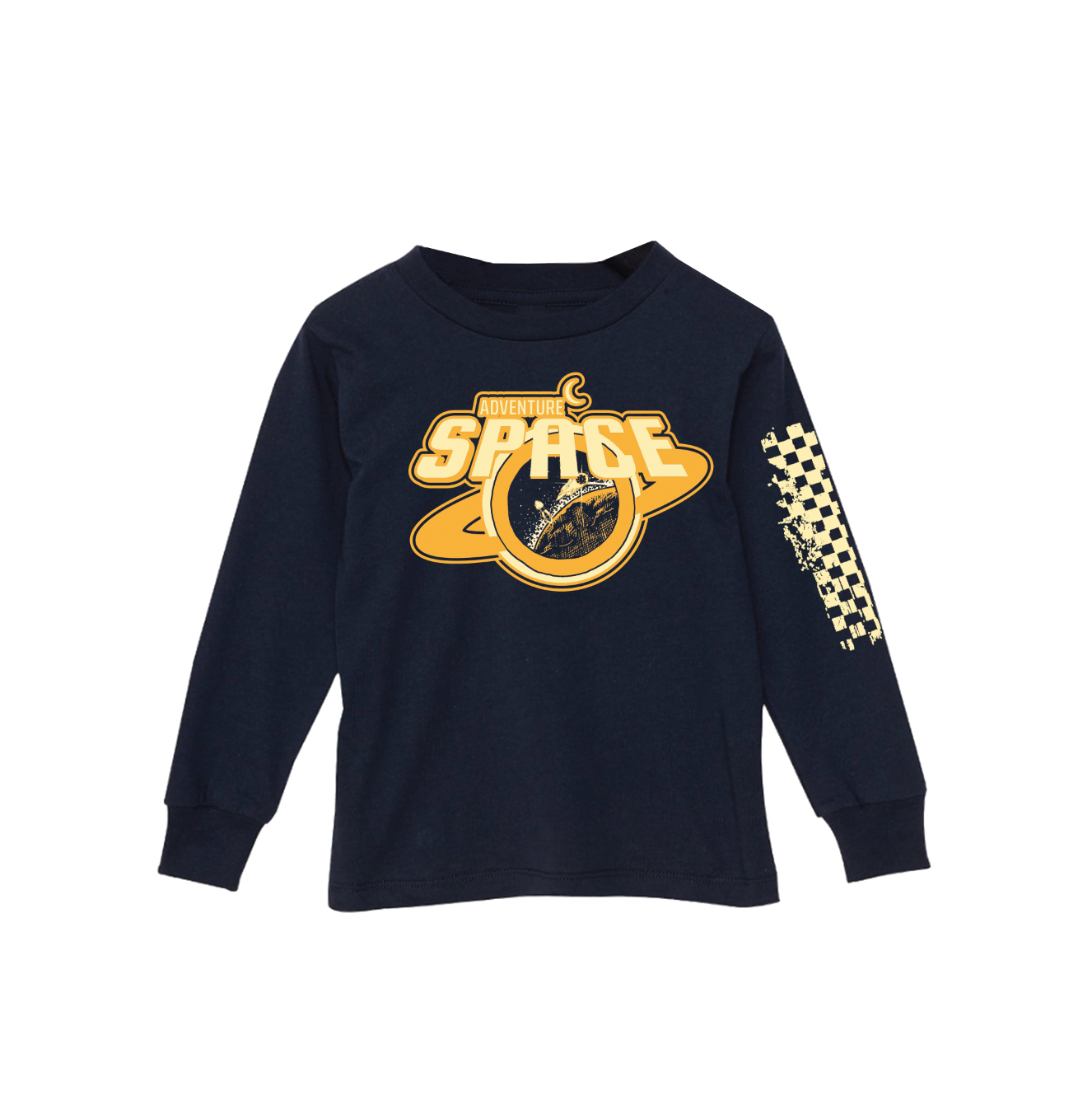 Space Adventure Black Long Sleeve - Unisex for Boys and Girls