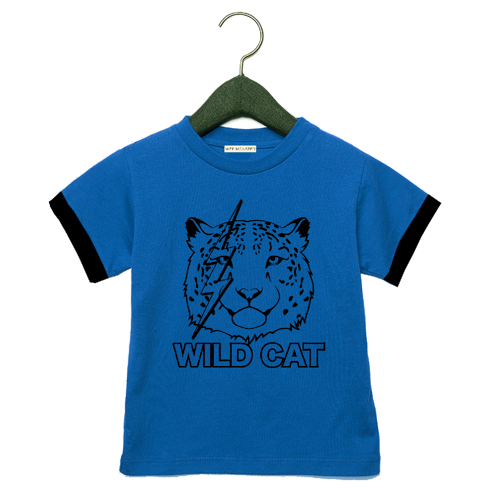 Wild Cat Blue Tee - Unisex for Boys and Girls