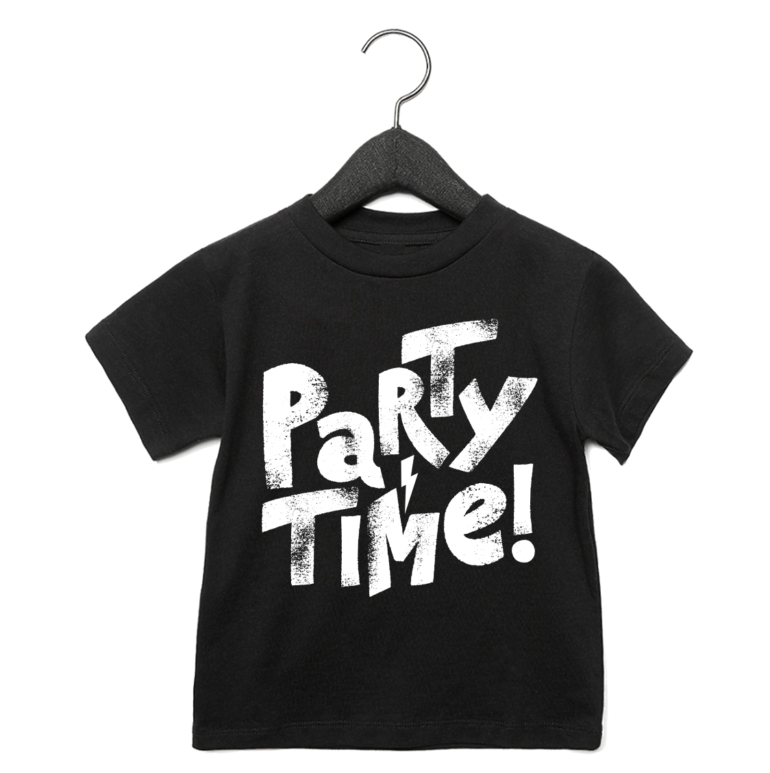 Party Time Black Tee - Unisex for Boys and Girls
