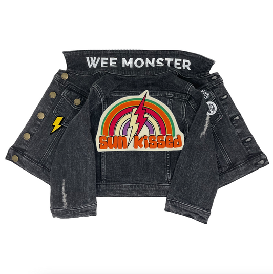 Sunkissed Black Denim Jacket - Unisex for Boys and Girls