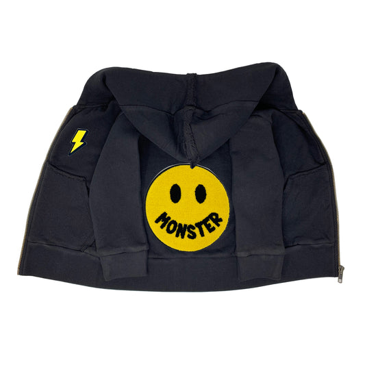 MONSTER Black Zip Hoodie - Unisex for Boys and Girls